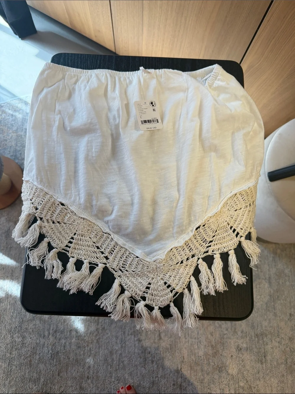 NWT Free People Cream Crochet Tube Top small and large - Picture 9 of 14